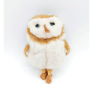 Folkmanis Finger Puppet Barn Owl Mini Plush 4" Stuffed Animal